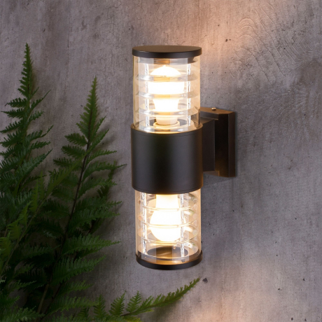 Уличный настенный светильник Elektrostandard Techno 1407 черный (a032609)