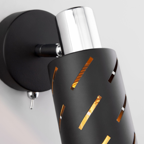 Спот Eurosvet Fente 20090/1 черный/хром (a050197) 