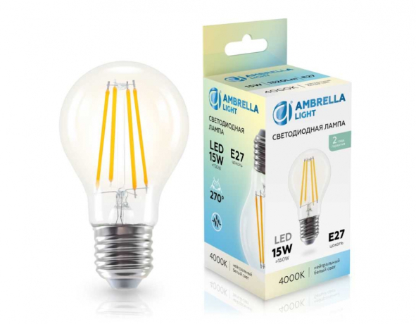 Лампа светодиодная Лон A60 15W 4000K Ambrella light Bulding 601514 