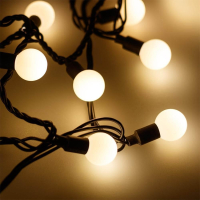 10м. Уличная гирлянда шарики теплый свет Ardecoled 230V ARD-Ball-Classic-D23-10000-Black-80Led Warm (25617)