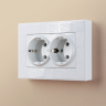 Розетка двойная с заземлением (белая) Werkel W1172001