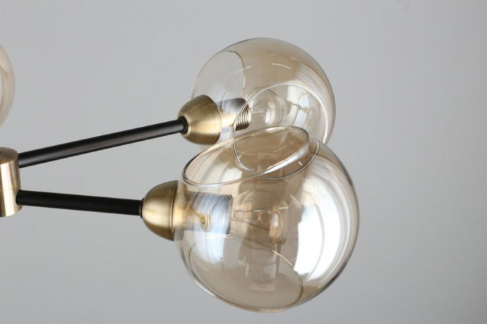 Люстра на штанге со светодиодными лампочками E14, комплект от Lustrof. №240729-656563 