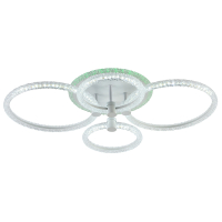 Светодиодная диммируемая люстра с ПДУ Profit Light 8024/2+2 WHT 93W+7W RGB