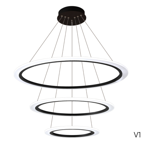 Подвесная диммируемая люстра с пультом ДУ Crystal Lux MANZANA SP67W LED BLACK 