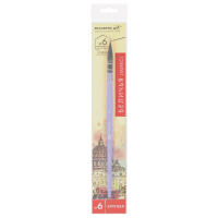 Кисть художественная профессиональная, белка, микс, круглая, № 6, BRAUBERG ART CLASSIC, 200952 (200952)