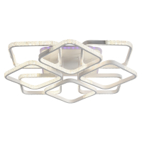 Светодиодная диммируемая люстра с ПДУ Profit Light 8026/4+4 WHT A 240W+10W RGB