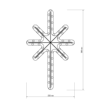 Светодиодная фигура Звездочка теплый свет Ardecoled ARD-Star-M2-380X250-36Led Warm (25313)