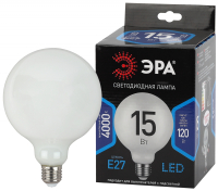 Лампа светодиодная филаментная ЭРА E27 15W 4000K опал F-LED G125-15w-840-E27 opal Б0047039
