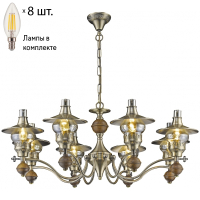 Подвесная люстра с лампочками Velante 305-503-08+Lamps