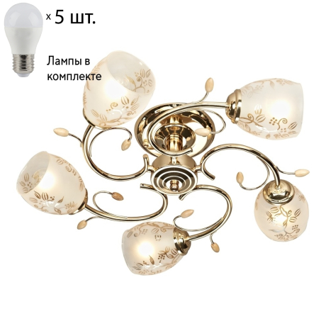 Потолочная люстра с лампочками Velante 762-307-05+Lamps 