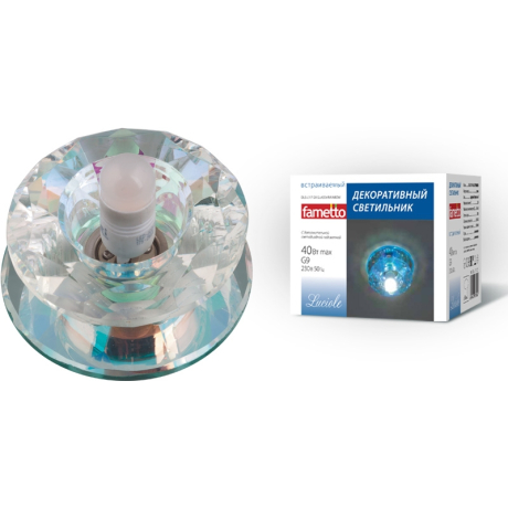 Встраиваемый светильник с LED подсветкой Fametto Luciole DLS-L117 G9 GLASSY-RAINBOW (10744) 