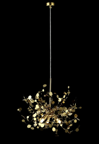 Подвесной светильник с лампочками CRYSTAL LUX GARDEN SP3 D400 GOLD+Lamps