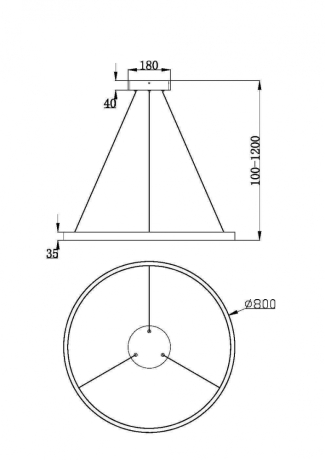Подвесной светильник Maytoni Rim MOD058PL-L42WK 