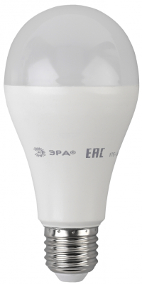 Лампа светодиодная ЭРА E27 19W 6000K матовая LED A65-19W-860-E27 Б0031704
