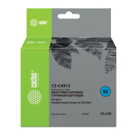Картридж струйный CACTUS (CS-C4913) для плоттеров HP DesignJet 500/510/800, желтый (361858)