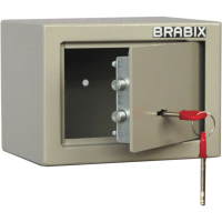 Сейф мебельный BRABIX "D-14m", 145х200х150 мм, 3 кг, ключевой замок, крепление к стене, 291160 (291160)