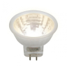 Лампа светодиодная GU4 3W 3000K (теплый белый) Uniel LED-MR11-3W/WW/GU4/220V GLZ21TR (UL-00001702) 