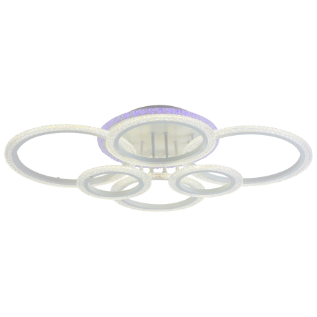 Светодиодная диммируемая люстра с ПДУ Profit Light 8086/6 WHT 132W+8W RGB 