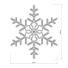 Светодиодная фигура Снежинка холодный свет Ardecoled ARD-Snowflake-M3-920X920-432Led White (25306)
