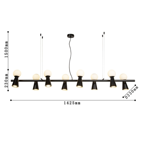 Подвесная люстра Gnomes Favourite с поддержкой Маруся 4095-8P-М 