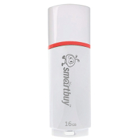 Флеш-диск 16 GB, SMARTBUY Crown, USB 2.0, белый, SB16GBCRW-W (512762)