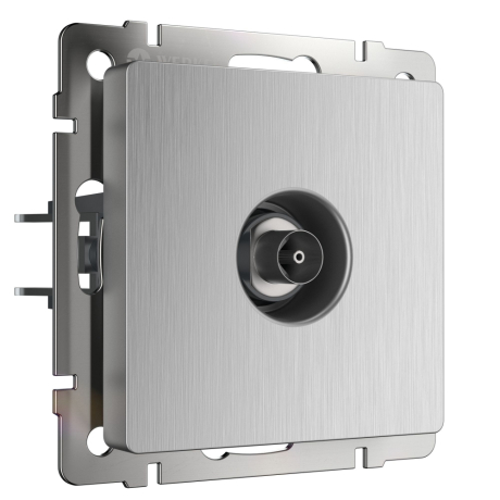 ТВ-розетка без рамки Werkel cеребряный рифленый W1183009