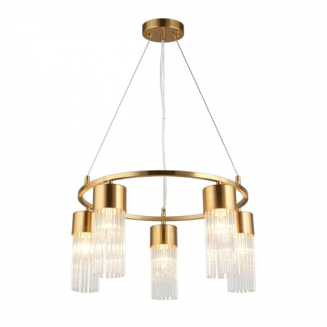 Люстра с поддержкой Алисы подвесная Omnilux OML-67103-05-A 