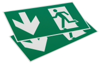 Самоклеящаяся этикетка Эра INFO-SSA-118 пленка бэклит Человек-стрелка-вниз зеленая (Б0057714)