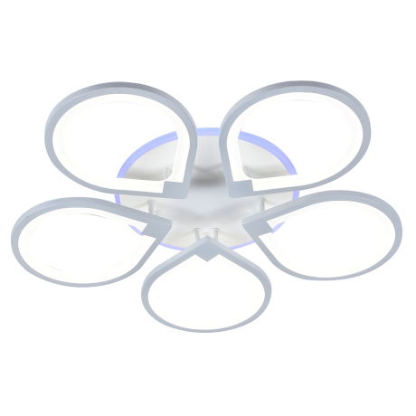 Светодиодная люстра с ПДУ Profit Light 8000/5 WHT 130W+8W RGB 