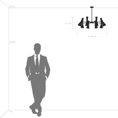 Люстра на штанге Lightstar с поддержкой Маруся Dumo (MD8506/8A) 816081 