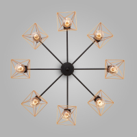 Люстра на штанге Eurosvet 70107/8 черный/латунь (a061403)