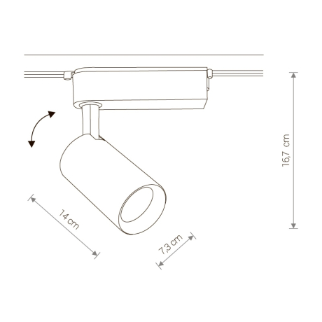 Однофазный LED светильник 30W 4000К для трека Nowodvorski Profile Iris 9010 