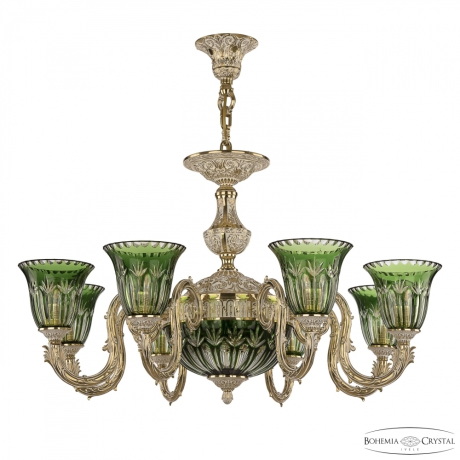 Люстра Bohemia Ivele Crystal 71203P/8/210 GW P2 U Clear-Green/H-1I 