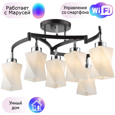 Потолочная люстра Velante с поддержкой Маруся 271-127-06-М 