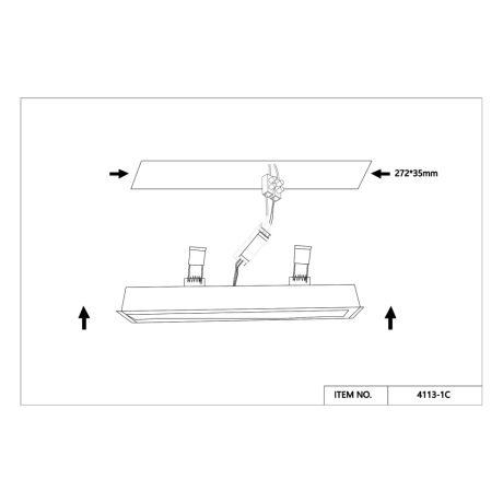 Встраиваемый линейный светильник Favourite Aplot 4113-1C
