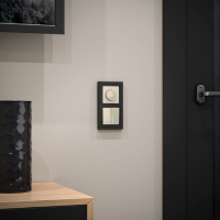 Выключатель двухклавишный с подсветкой (слоновая кость) Werkel W1120103