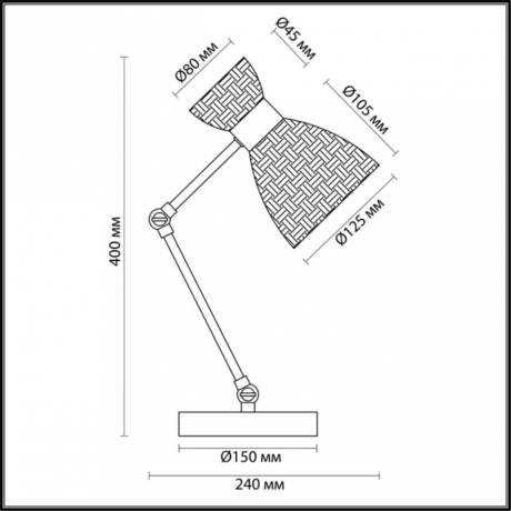 Настольная лампа со светодиодной лампочкой E14, комплект от Lustrof. №133268-626779 