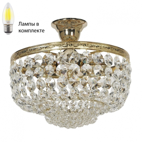 Потолочная люстра с лампочками Arti Lampadari Favola E 1.3.30.501 G+Lamps 