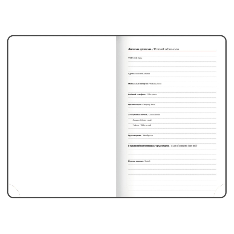 Нарушена упаковка!  <795451> Ежедневник датированный 2026 А5 138x213 мм, BRAUBERG "Vista", под кожу, твердый, "Black coal", 117460