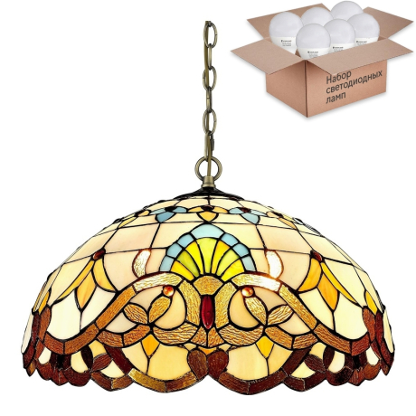 Подвесной светильник с лампочками Velante 830-806-03+Lamps E27 P45 