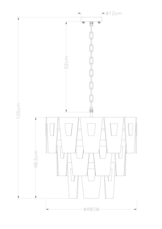 Подвесная люстра в спальню с 6 LED лампами. Комплект от Lustrof №618726-709145 