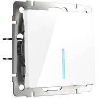 Выключатель одноклавишный с подсветкой (белый) Werkel W1110101