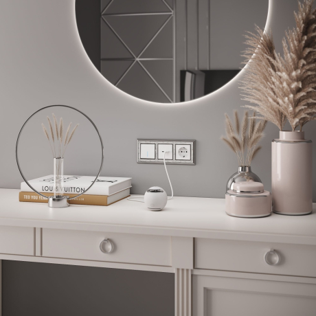 Выключатель одноклавишный с подсветкой (белый) Werkel W1110101