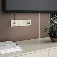 Розетка ТВ+Ethernet RJ-45 6 cat.(слоновая кость) Werkel W1181303