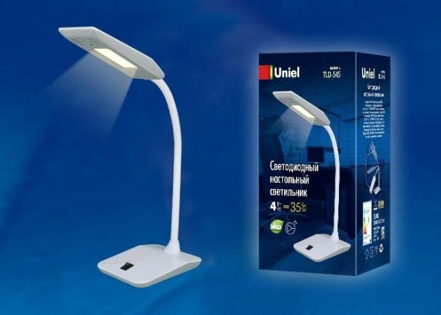 Настольная светодиодная лампа Uniel TLD-545 Black-White/LED/350Lm/3500K (UL-00002231) 