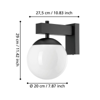 Уличный настенный светильник с лампочкой Eglo 900669+Lamps
