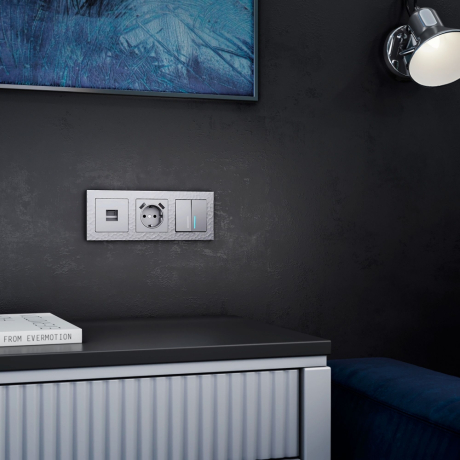 Розетка Ethernet RJ-45 (серебряный) Werkel W1181006