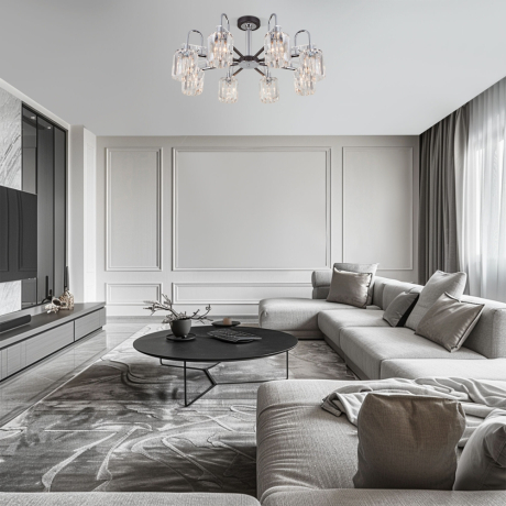 Люстра на штанге Eurosvet Tenia 70090/8 графит a045142 