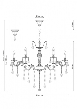 Barletta 122.12.6 Antique Подвесная люстра Lucia Tucci 