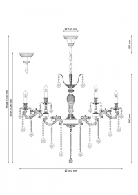 Barletta 122.12.6 Antique Подвесная люстра Lucia Tucci